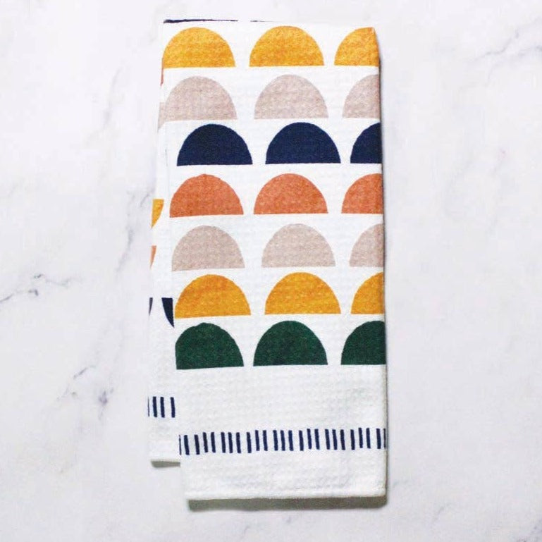 Geo Boho Crescent Dish Towel- 16''x24'': Folded Packaging