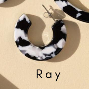 NAT + NOOR - Ray Hoops In Black + White