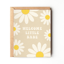 Load image into Gallery viewer, Daydream Prints - Welcome Little Babe - Boho Hippie New Baby Card

