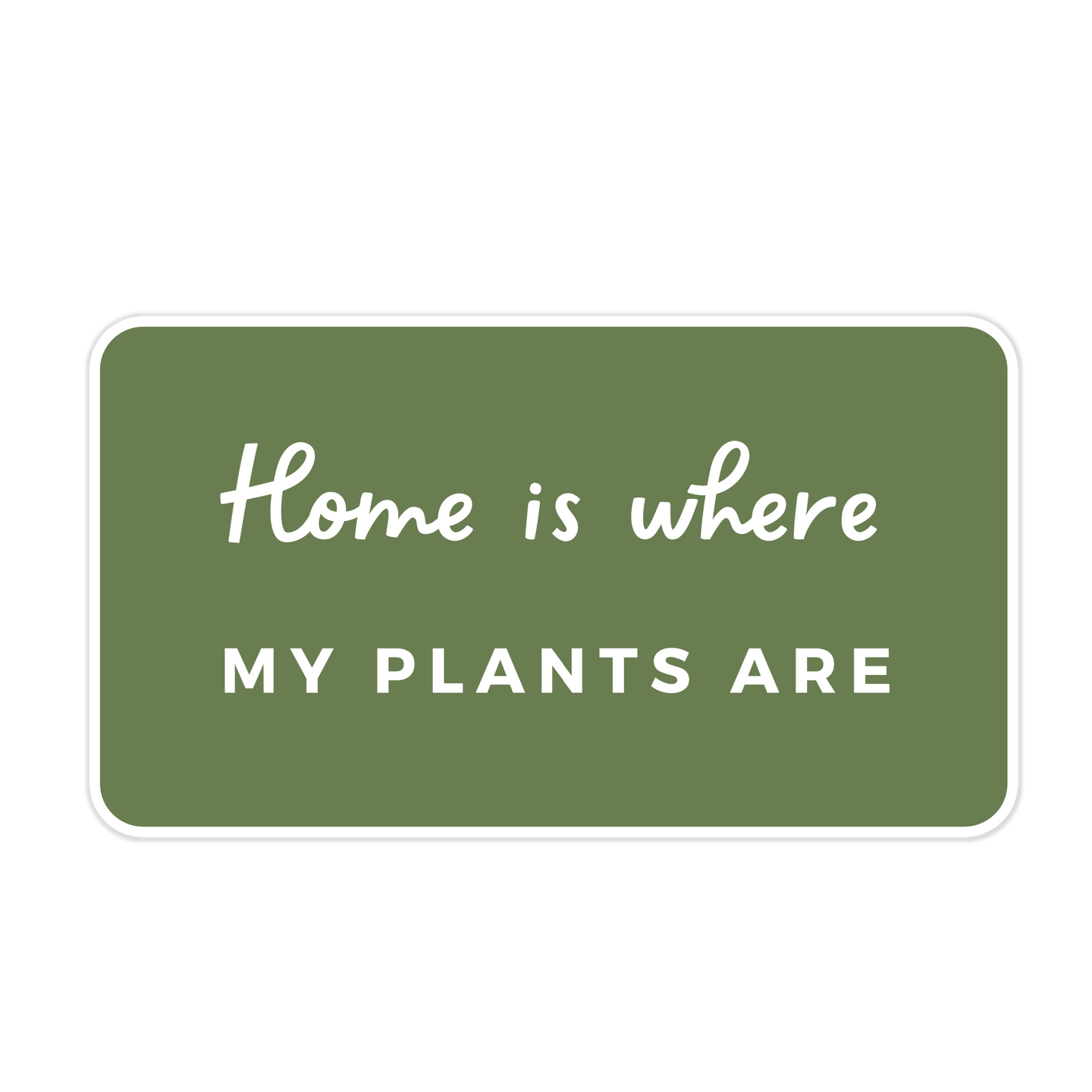 Tiny Plant Market - Home is Where My Plants Are Sticker