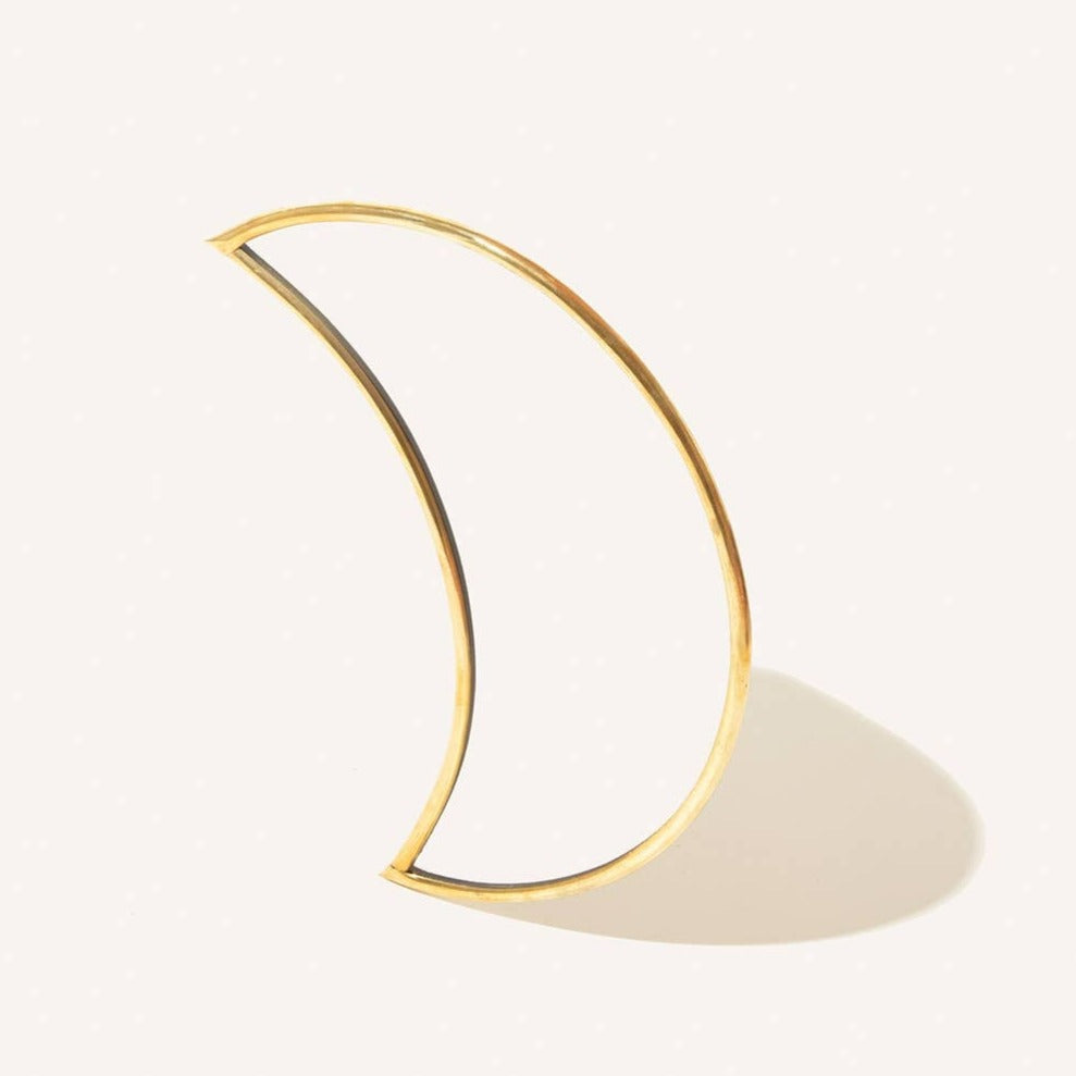 Brass Mirror - Crescent Moon Small